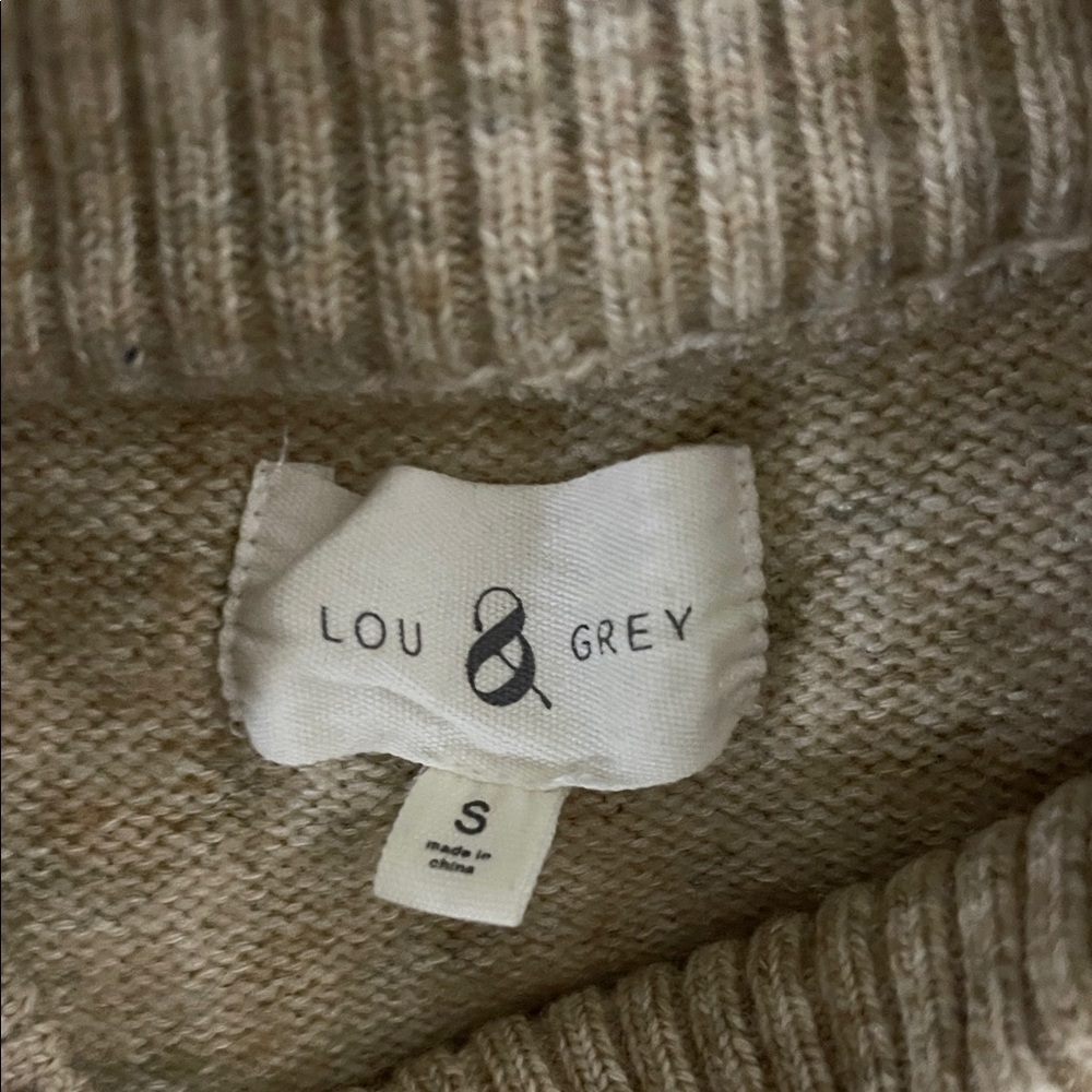 Lou & Grey Natural and Black Crewneck Sweater - Picture 2 of 7
